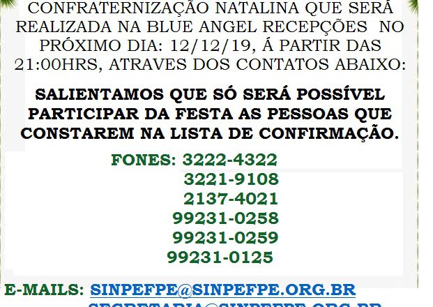 REITEIRANDO – COMUNICADO/CONFRATERNIZAÇÃO