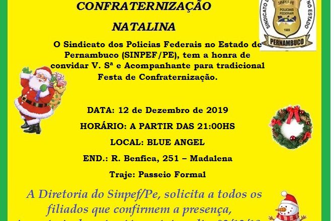 FESTA DE CONFRATERNIZAÇÃO