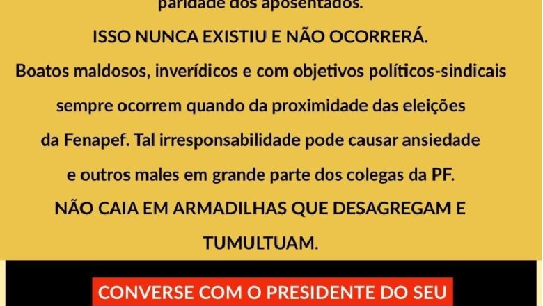 DISSEMINAÇÃO DE FAKE NEWS – ALERTA