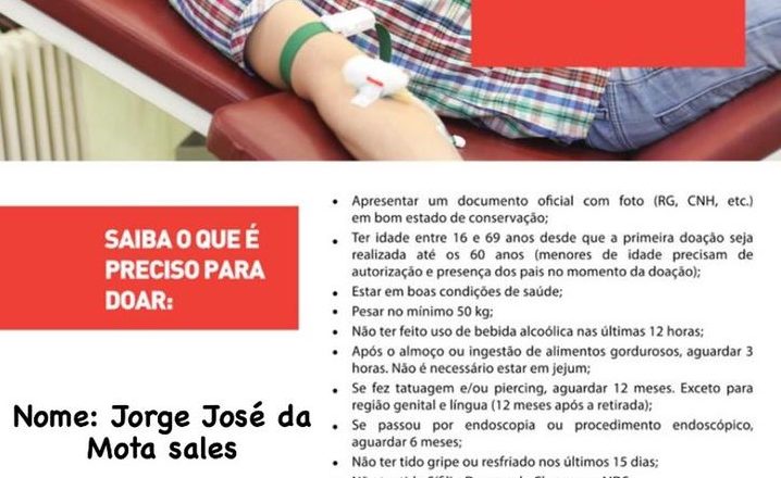 DOAÇÃO DE SANGUE