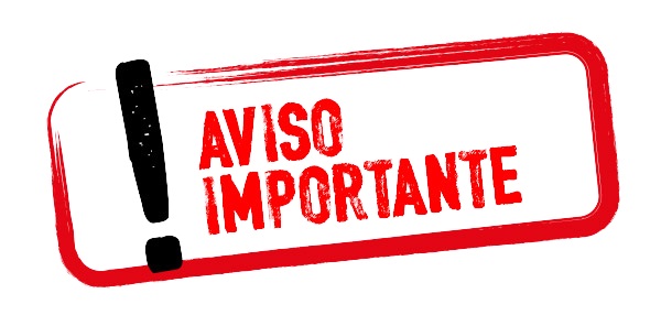 AVISO IMPORTANTE – TELEFONES ALTERADOS