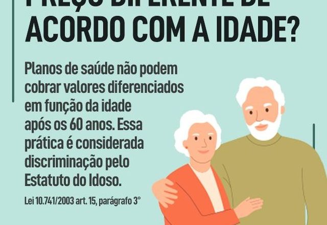 PLANOS DE SAÚDE NÃO PODEM COBRAR VALORES DIFERENTES PELA IDADE