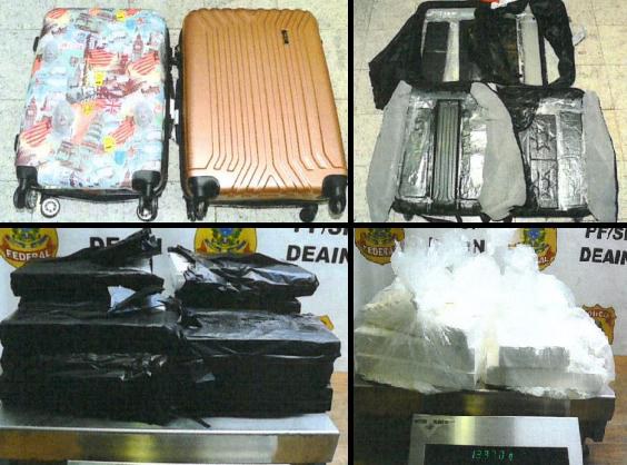 PF prende passageiro tentando embarcar com 14 kg de cocaína para o Líbano