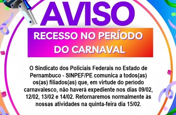 RECESSO CARNAVALESCO