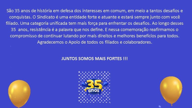 ANIVERSÁRIO SINPEF/PE – 35 ANOS