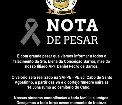 NOTA DE PESAR