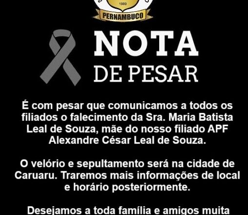 NOTA DE PESAR