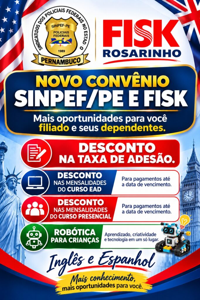 NOVO CONVÊNIO – CURSO DE INGLÊS E ESPANHOL